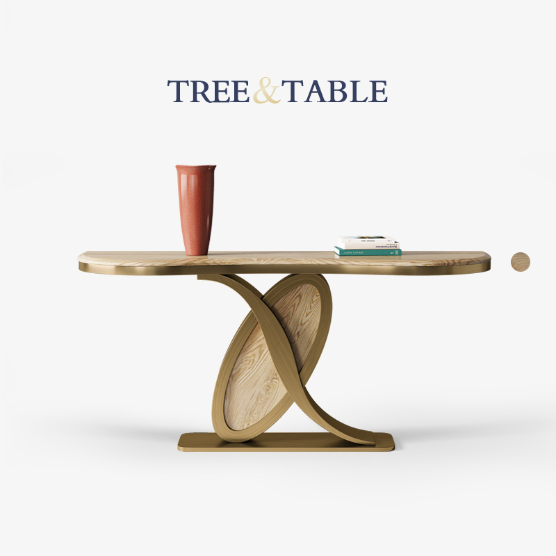 白蜡木实木玄关桌轻奢简约现代