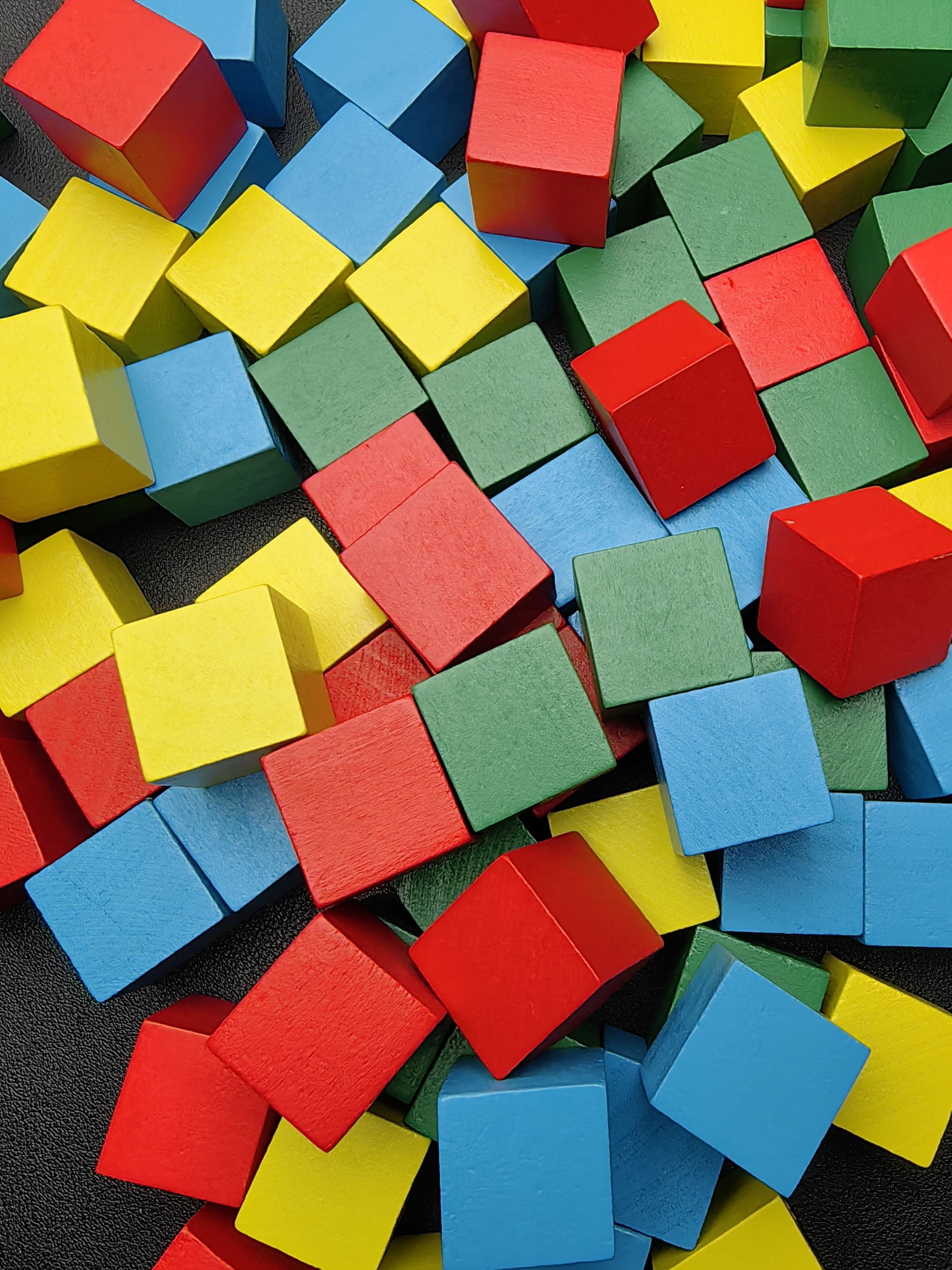 木制2.5厘米立方体积木正方体8色