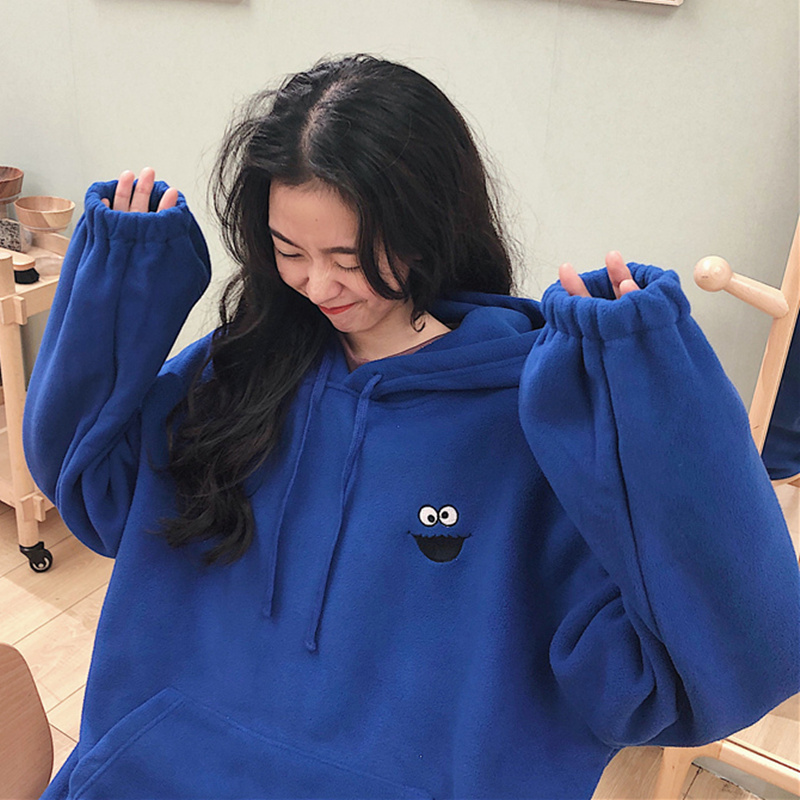 芝麻街连帽卫衣女2020加绒加厚韩版ins宽松bf慵懒风新年上衣服潮在类目 女装/女士精品, 大码女装中 - 来自Buy2taobao.com提供专业的淘宝代购服务