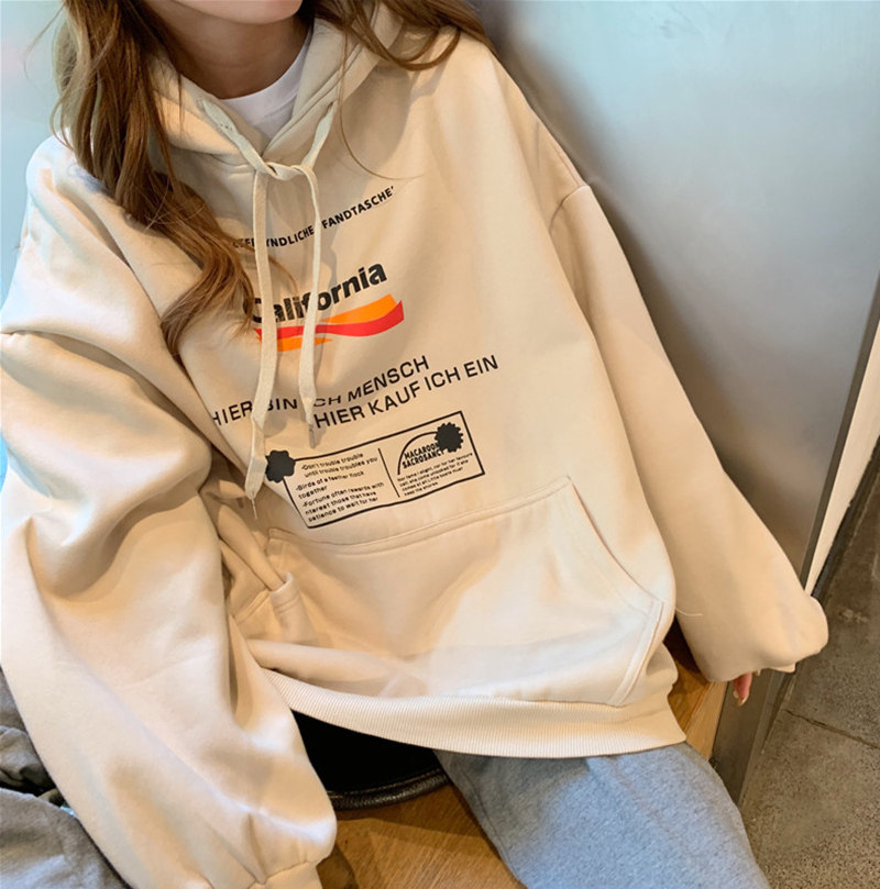 waitmore洋气卫衣女秋冬韩版宽松bf慵懒风ins加绒加厚vetiver外套在类目 女装/女士精品, 大码女装中 - 来自Buy2taobao.com提供专业的淘宝代购服务