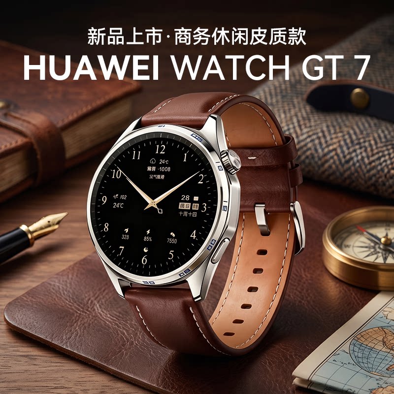 【商务皮质款】华为WATCH GT7智能手表华为gt7 46mm蓝牙电话gt7pro腕表运动手表新款男士商务官方旗舰店正品