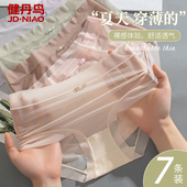 健丹鸟面膜内裤 女士无痕抗菌纯全棉裆性感冰丝超薄少女生蕾丝短裤