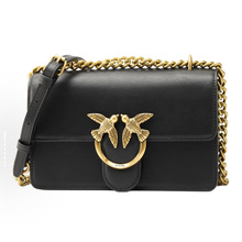 美国正品现货PINKO燕子女包品高方包牛皮羊皮单肩包斜跨包链条包
