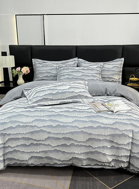 卡芙缇“鎏金云锦·苏绣”四件套高级感提花天丝四件套四季通用10