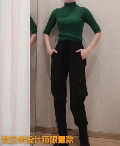 梵贝希休闲束脚裤男女工装裤夏季