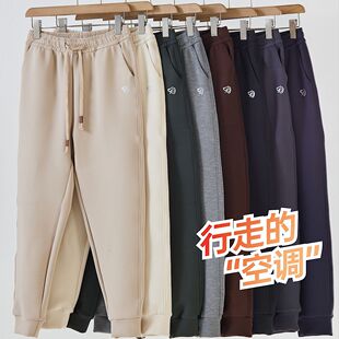 热呱呱芯片航空裤女款A212秋冬高腰加厚束脚卫裤休闲防风裤男A211