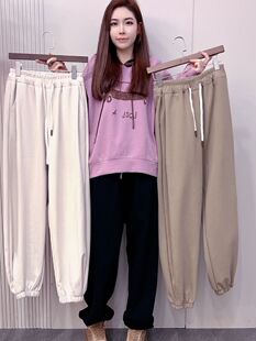 红一号春季新款女连帽卫衣长袖宽松休闲套装百搭显瘦休闲裤两件套