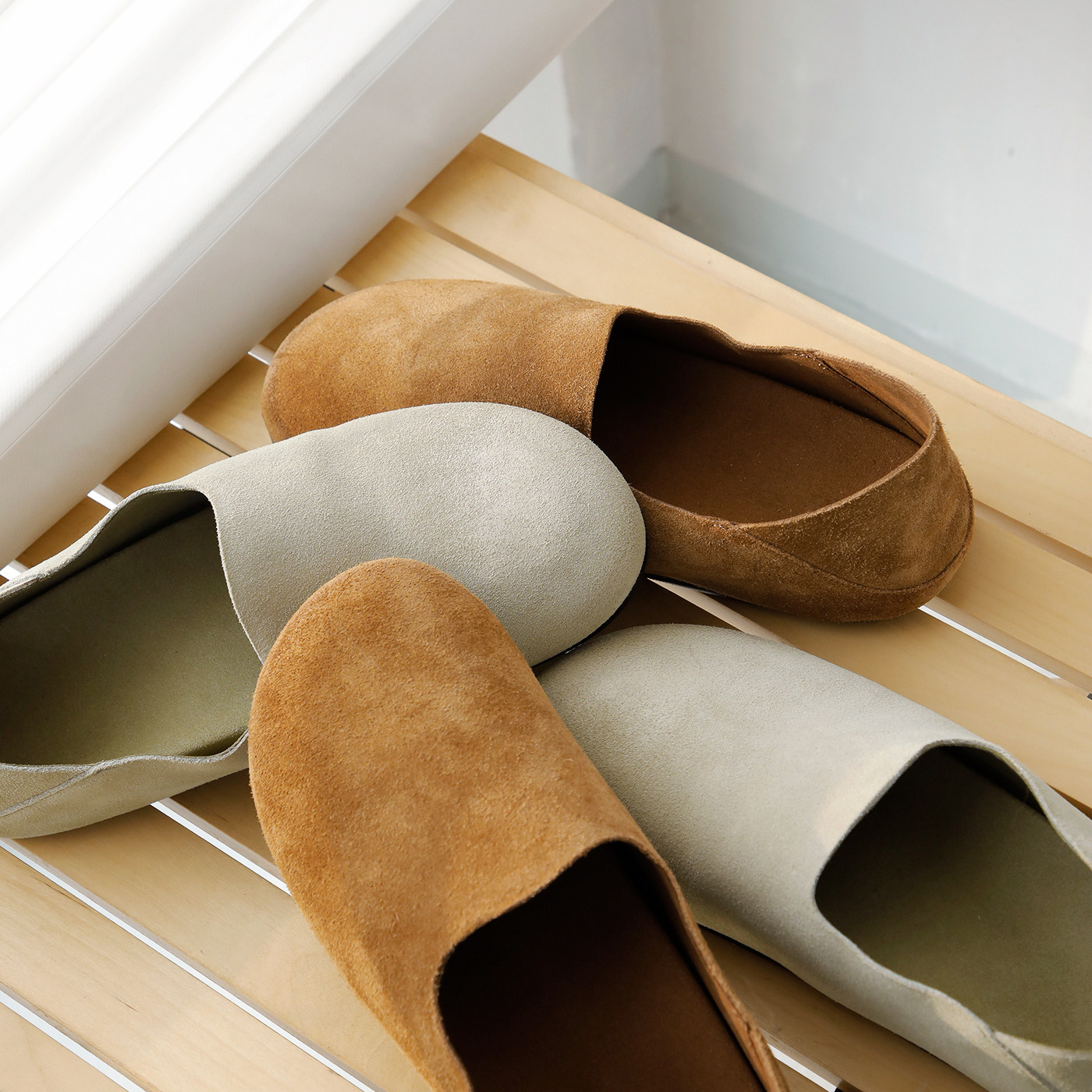 盛先生 全包勃肯鞋两穿真皮软底单鞋女2026新款一脚蹬平底乐福鞋,女鞋,乐福鞋（豆豆鞋）,淘宝优惠券,粉丝福利购,淘宝优惠卷