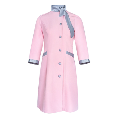美容师工作服护士服短袖粉色