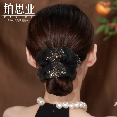 高级感蝴蝶飞飞亮闪闪轻奢气质优雅大肠发圈女2025新款头绳铂思亚