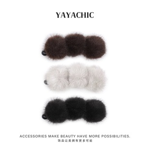 韩版 竖夹大号马尾夹子女后脑勺盘发妞妞夹 毛球13cm香蕉夹秋冬新款