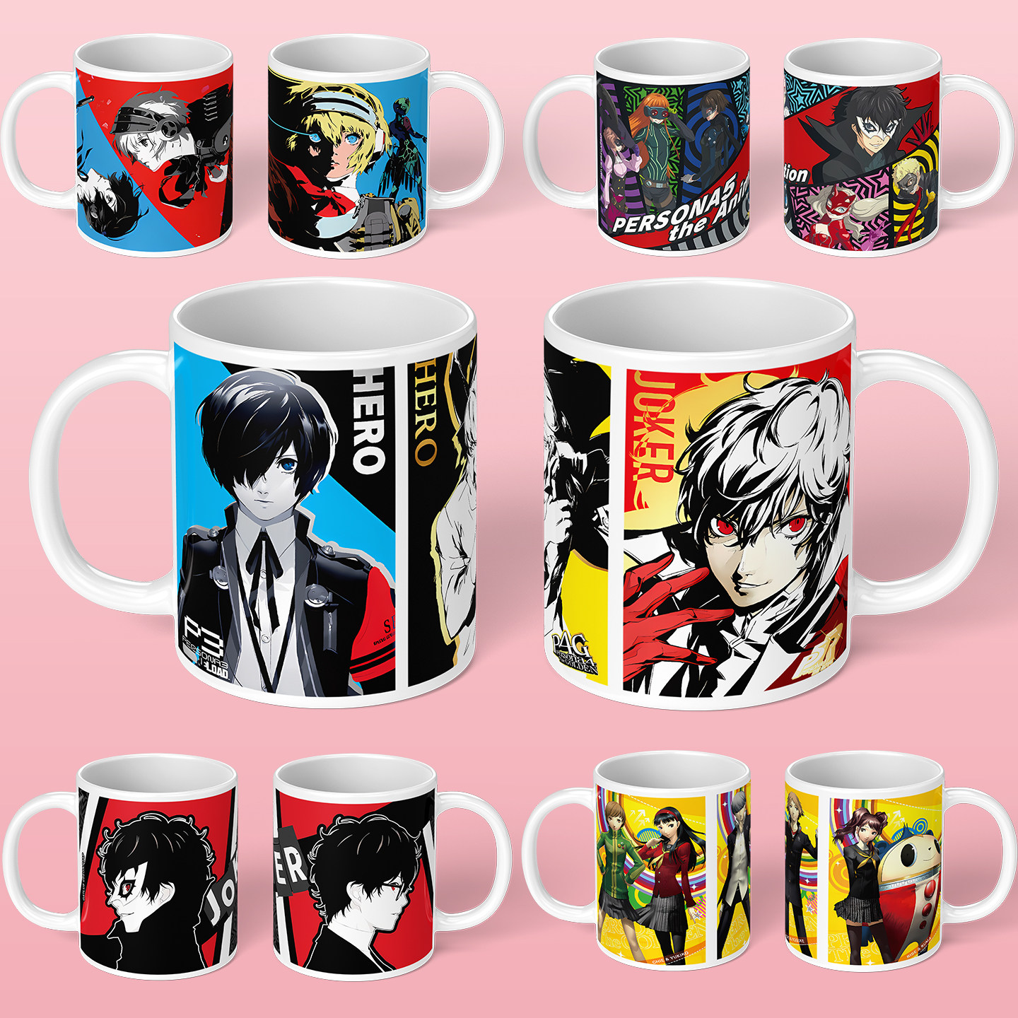 女神异闻录周边马克杯P3R P4G P5R二次元水杯结城理鸣上悠杯子