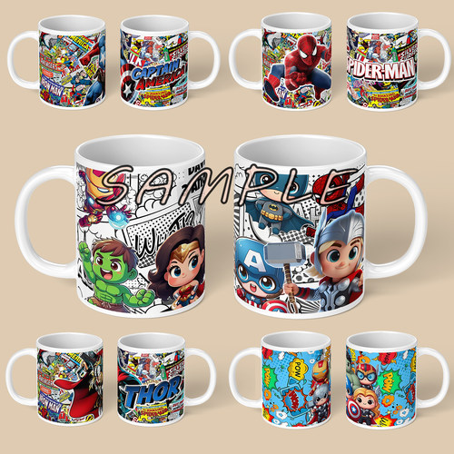 漫威水杯Marvel周边马克杯钢铁侠杯子美国队长雷神托尔鹰眼陶瓷杯