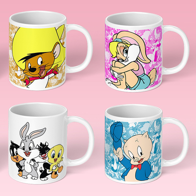 乐一通周边水杯马克杯兔八哥猪小弟崔弟罗拉兔杯子LooneyTunes