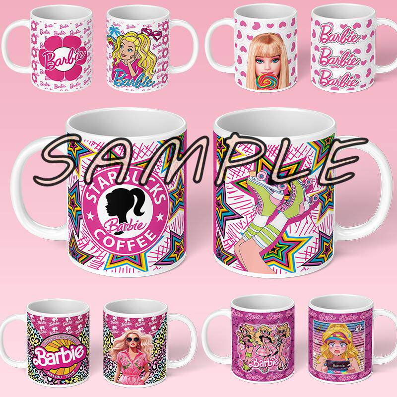 芭比Barbie水杯陶瓷杯子电影动画周边马克杯咖啡杯喝水杯子MUG