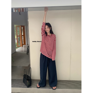 SIXI四喜家 加州旧梦 莱赛尔轻薄长袖T恤女宽松显瘦防晒罩衫上衣