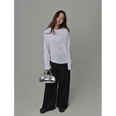 奶皮tee 超舒服纯色圆领长袖 T恤女秋季 SIXI四喜家 合身打底衫 上衣