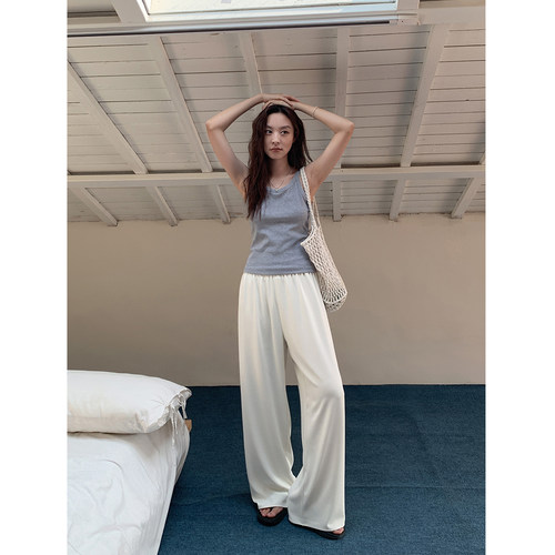 夏季薄款垂感休闲裤女