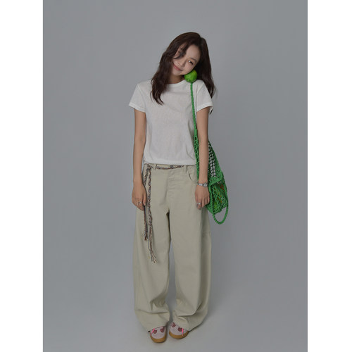 竹节棉微透短袖T恤亲肤轻薄上衣