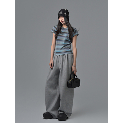 懒人模式分割花灰运动卫裤