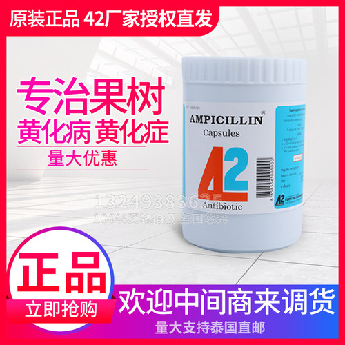 泰国42工厂蓝色胶囊脐橙柚子柑橘黄龙病黄化病专用药非盐酸四环素
