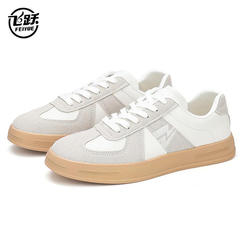 飞跃feiyue秋季德训鞋男透气超纤皮厚底休闲板鞋大孚飞跃复古潮鞋