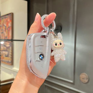 325li扣x4x2 三系530刀锋i3汽车525 适用宝马钥匙套x3女x5 x1壳五