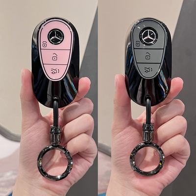 奔驰c260l钥匙套e300l壳glc300l汽车c200l女e260扣e/c/s级eqe/AMG