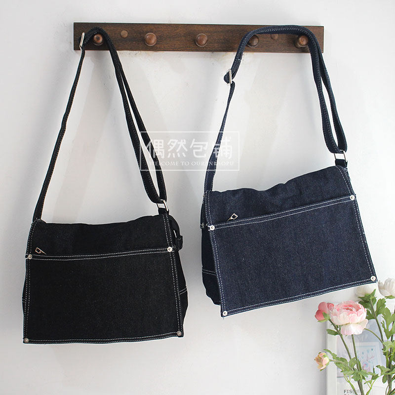 偶然包铺 韩系简约百搭牛仔布单肩斜跨包 工装港风休闲潮女斜挎包,箱包皮具/热销女包/男包,时尚帆布包,淘宝优惠券,粉丝福利购,淘宝优惠卷