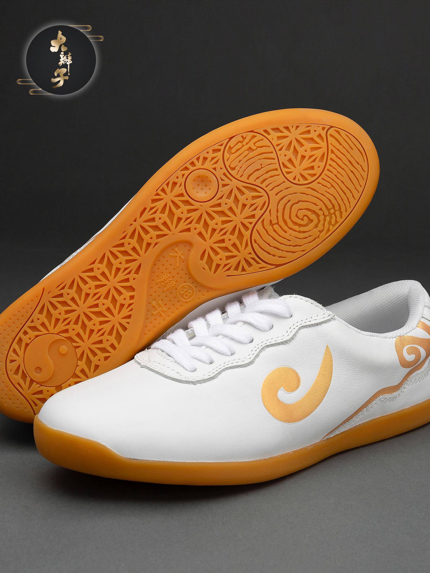 大辫子太极鞋软牛皮牛筋底女真皮太极拳鞋练功鞋武术鞋功夫鞋男