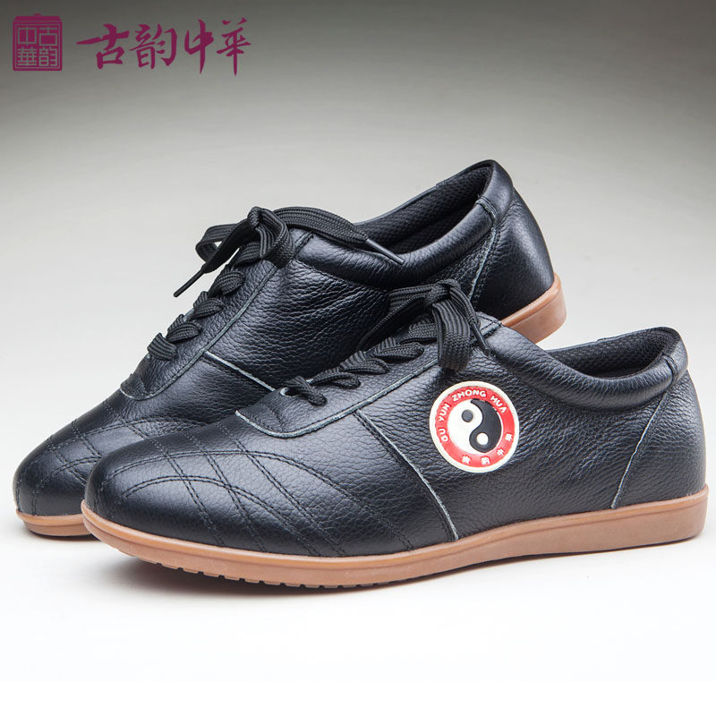 古韵中华太极鞋女真皮牛筋底太极运动鞋男练功鞋太极拳武术鞋比赛