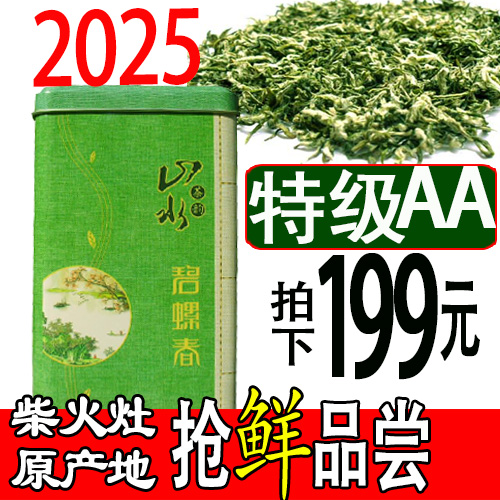 正宗头采 2025新茶叶绿茶 苏州明前特级AA 洞庭碧螺春250克东山