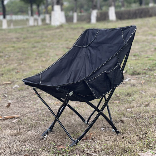 户外折叠椅超轻便捷露营休闲写生凳美术钓鱼月亮椅简易收纳靠背椅