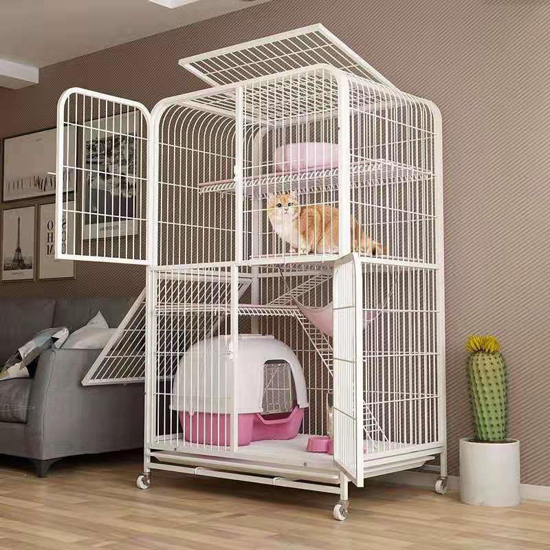 香港包邮猫笼子猫别墅家用二三层猫窝大型猫舍带厕所猫咪宠物超大
