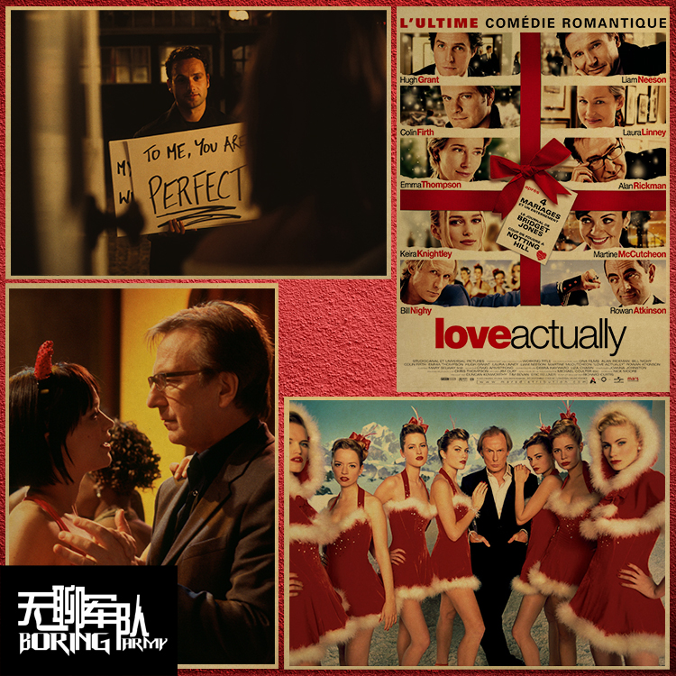 真爱至上 Love Actually  圣诞牛皮纸电影海报装饰画相框