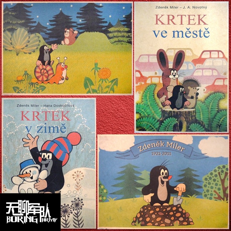 鼹鼠的故事 动画海报牛皮纸装饰画酒吧宿舍装饰画框相片墙