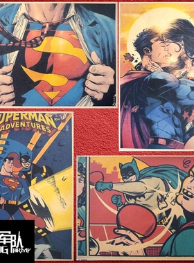 Superman 超人 DC超级英雄牛皮纸海报电影酒吧宿舍装饰画画芯