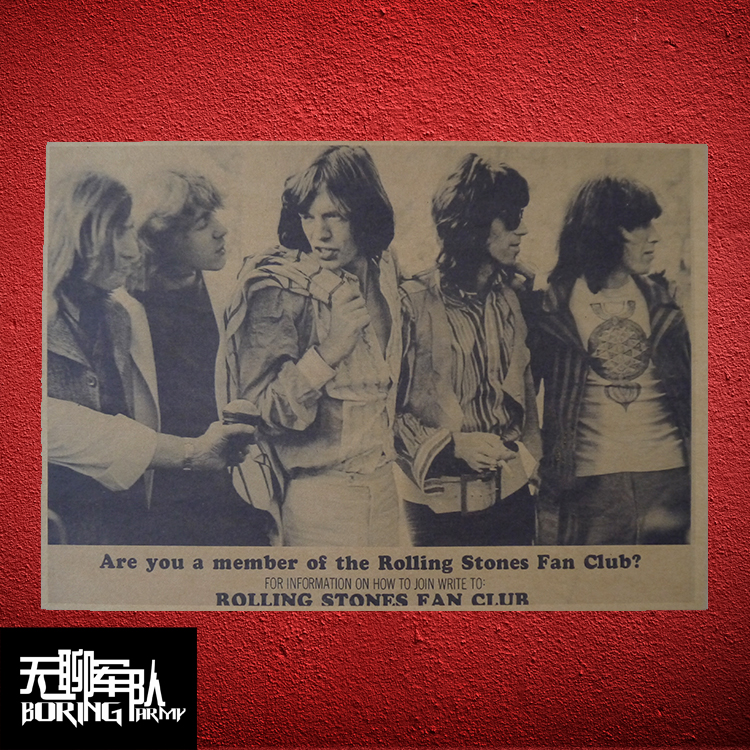 摇滚风牛皮纸酒吧照片海报装饰画