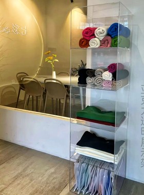 服装店置物架展示架亚克力免安装