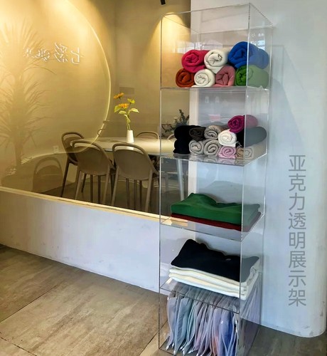 服装店置物架展示架亚克力免安装
