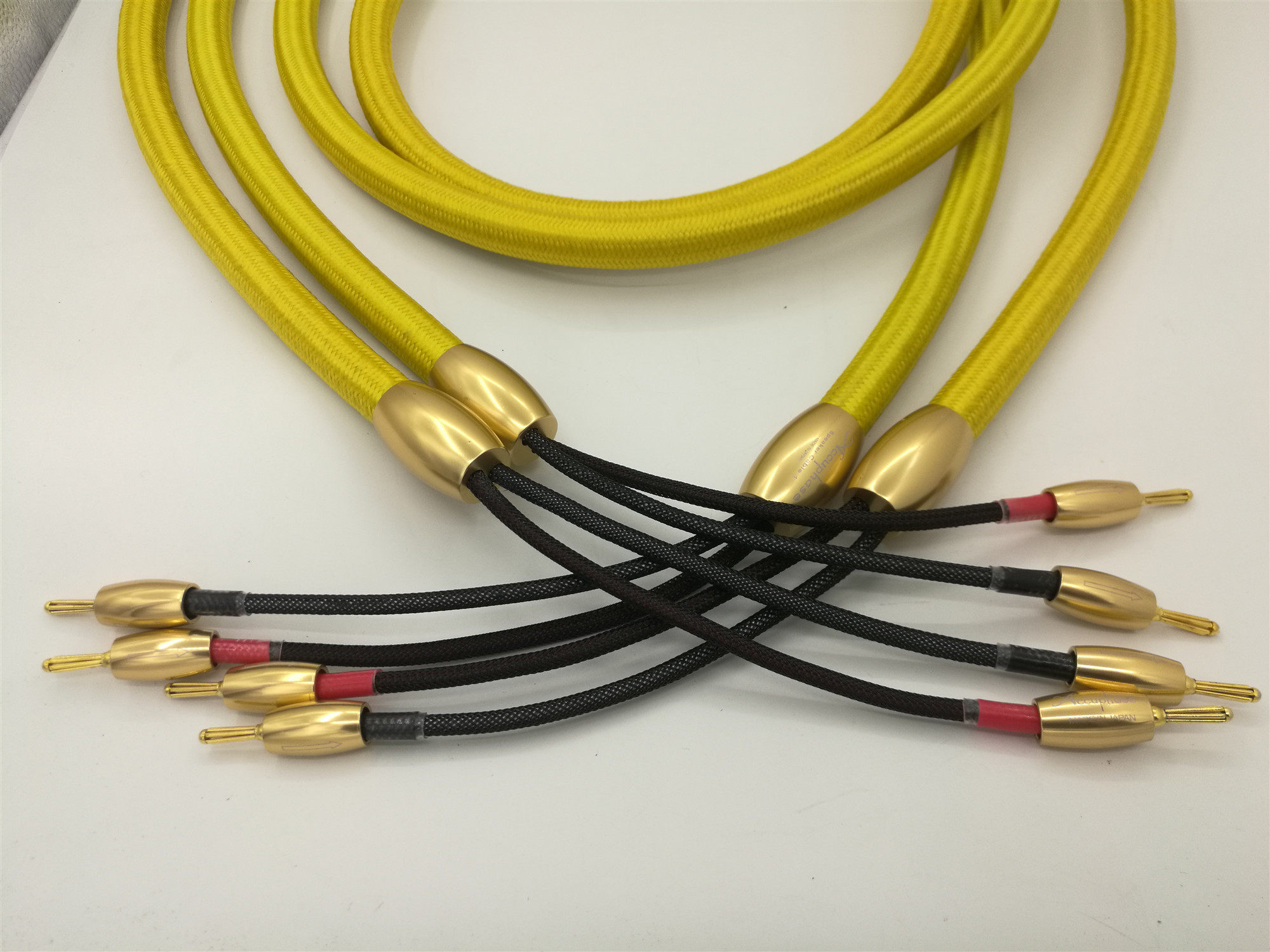 原装日本 金嗓子1号 发烧喇叭线 音箱线 极烧级 2.5米