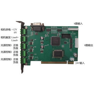 PCI接口8路输入8路输出机器视觉专用IO板卡24V FK_1001
