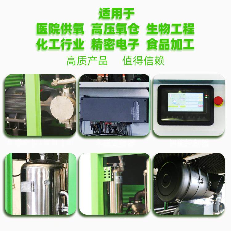 上海无油杆螺式空压机风水润滑冷55kw水永磁变频节能滑润空气压缩