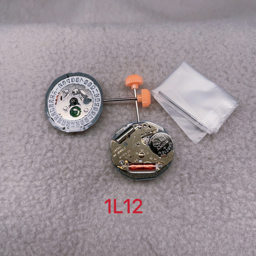 手表机芯配件 1L12机芯 三针单历金色机芯日本美优达石英机芯原装