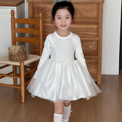 女童秋装芭蕾风舞蹈背心连衣裙