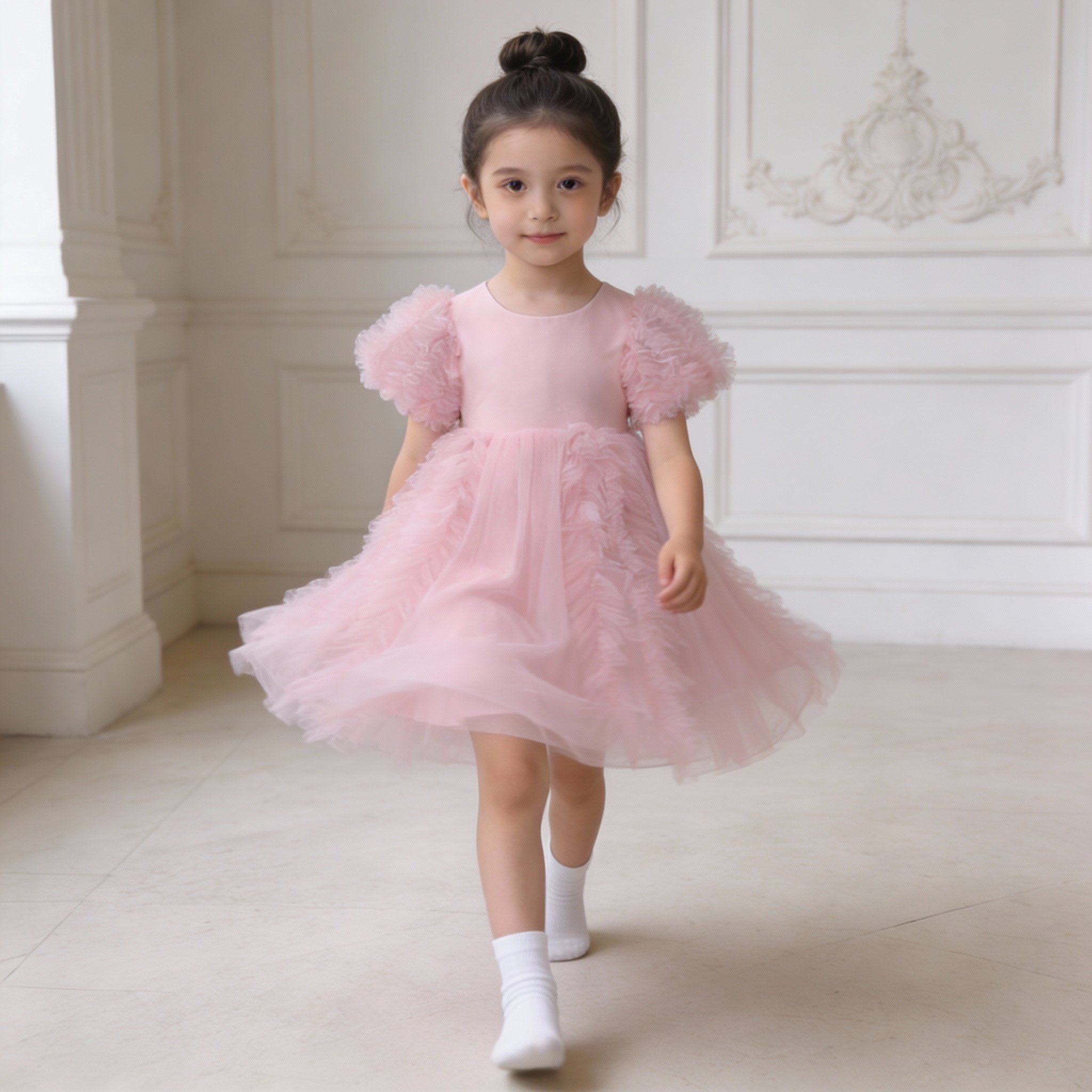 女童网纱裙连衣裙夏季粉色新款宝宝公主裙洋气小女孩生日表演礼服,童装/婴儿装/亲子装,连衣裙,淘宝优惠券,粉丝福利购,淘宝优惠卷