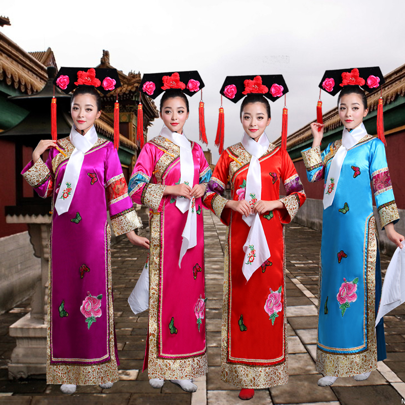 清朝古装还珠格格服装满族 女儿童 古代宫女甄嬛反串 班服演出服在类目 女装/女士精品, 唐装/民族服装/舞台服装, 民族服装/舞台装中 - 来自Buy2taobao.com提供专业的淘宝代购服务