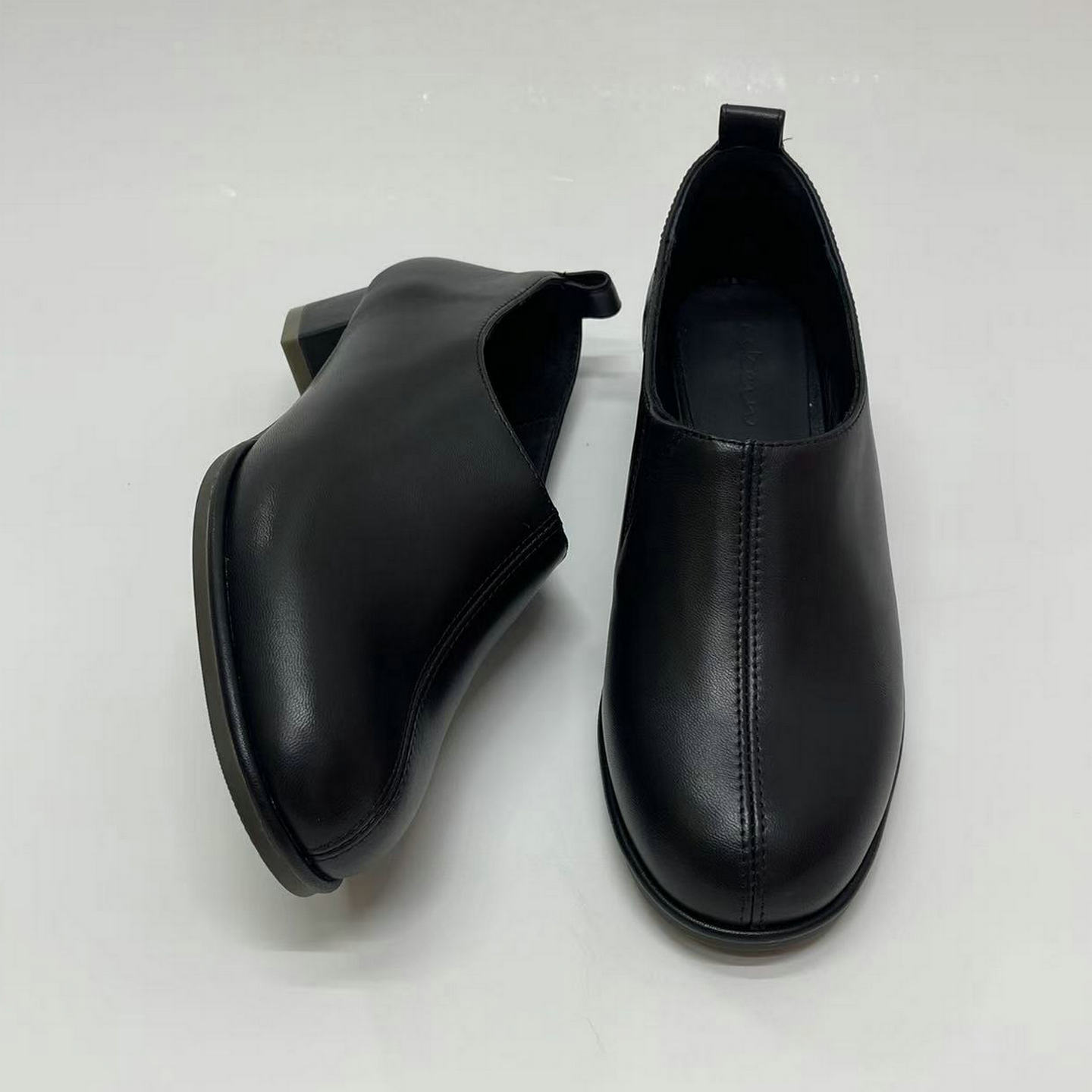 ESKEIN春秋深口真皮空姐工作鞋