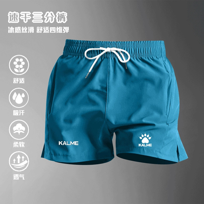 2025夏季新款冰丝速干透气短裤男三分裤运动沙滩裤印花中裤大裤衩