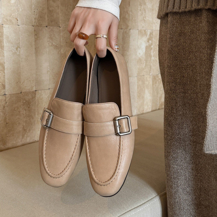 真皮新款里外全皮乐福鞋平底休闲单鞋舒适百搭轻奢纯皮鞋通勤单鞋,女鞋,棉鞋,淘宝优惠券,粉丝福利购,淘宝优惠卷
